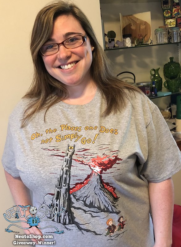 Kristin wearing fantasy design shirt